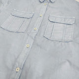 Spick and Span ガーメントダイサファリシャツ 定価12100円 半袖シャツ 24SS ライトブルー レディース スピックアンドスパン【中古】5-0815S♪