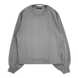 mizuiro-ind パフスリーブロングT 定価8580円 コットン カットソー ブルーグレー レディース ミズイロインド【中古】5-1126M∞