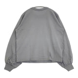 mizuiro-ind パフスリーブロングT 定価8580円 コットン カットソー ブルーグレー レディース ミズイロインド【中古】5-1126M∞