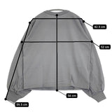 mizuiro-ind パフスリーブロングT 定価8580円 コットン カットソー ブルーグレー レディース ミズイロインド【中古】5-1126M∞