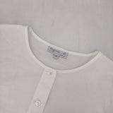 agnes b. ノーカラー コットン サイズ40 ブラウス シャツ ホワイト レディース アニエスベー【中古】5-1126M∞