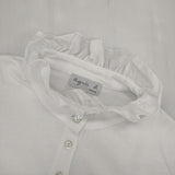 agnes b. フリル カットソー サイズ3 プルオーバー ブラウス シャツ ホワイト レディース アニエスベー【中古】5-1126M∞