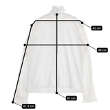 agnes b. フリル カットソー サイズ3 プルオーバー ブラウス シャツ ホワイト レディース アニエスベー【中古】5-1126M∞