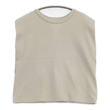 Mila Owen 後開きスウェットトップス ノースリーブ カットソー ベージュ レディース ミラオーウェン【中古】5-1126M∞