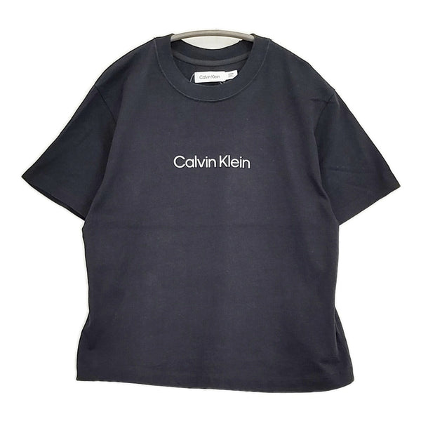 Calvin Klein ショートスリーブリラックスド スタンダードロゴTシャツ 半袖 カットソー ネイビー レディース カルバンクライン【中古】5-0819S♪