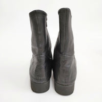 JURGEN LEHL 山羊革ショートブーツ 定価58000円+税 ゴートレザー 23 1/2 ブーツ ブラック レディース ヨーガンレール【中古】5-1009T◎
