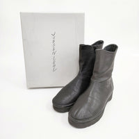 JURGEN LEHL 山羊革ショートブーツ 定価58000円+税 ゴートレザー 23 1/2 ブーツ ブラック レディース ヨーガンレール【中古】5-1009T◎
