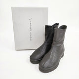 JURGEN LEHL 山羊革ショートブーツ 定価58000円+税 ゴートレザー 23 1/2 ブーツ ブラック レディース ヨーガンレール【中古】5-1009T◎