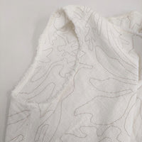 JURGEN LEHL J0102FB833 刺繍 コットン ノースリーブ ブラウス シャツ ホワイト レディース ヨーガンレール【中古】5-0819S♪