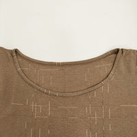 JURGEN LEHL J0162UB551 刺繍 レーヨンコットン カットソー ブラウン レディース ヨーガンレール【中古】5-0822S♪