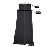 JURGEN LEHL ぽこぽこシルクコットン L0171FA231 ノースリーブ ワンピース ブラック レディース ヨーガンレール【中古】5-1115S♪