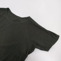 JURGEN LEHL J0104UB561 コットン 無地 ラグラン 半袖Ｔシャツ カットソー カーキ レディース ヨーガンレール【中古】5-0819S♪