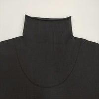 PLEATS PLEASE ISSEY MIYAKE A-POC INSIDE 裾ロゴ ハイネック カットソー ブラック レディース プリーツプリーズ【中古】5-0815M♪