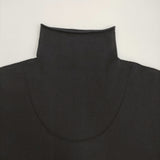 PLEATS PLEASE ISSEY MIYAKE A-POC INSIDE 裾ロゴ ハイネック カットソー ブラック レディース プリーツプリーズ【中古】5-0815M♪