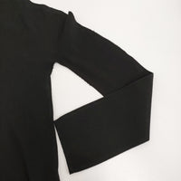 PLEATS PLEASE ISSEY MIYAKE A-POC INSIDE 裾ロゴ ハイネック カットソー ブラック レディース プリーツプリーズ【中古】5-0815M♪