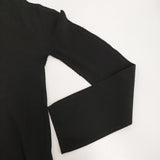 PLEATS PLEASE ISSEY MIYAKE A-POC INSIDE 裾ロゴ ハイネック カットソー ブラック レディース プリーツプリーズ【中古】5-0815M♪