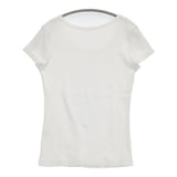 GALERIE VIE 23-03-81-03602 サイズ1 Uネック 半袖Ｔシャツ カットソー ホワイト レディース ギャルリーヴィー【中古】5-0819S♪