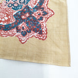 45R/45rpm もめん ペイズリー柄 バンダナ スカーフ ベージュ レッド レディース フォーティーファイブアールピーエム【中古】5-1108G◎