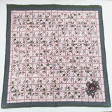 45R/45rpm もめん ドット 花柄 バンダナ スカーフ ピンク グリーン レディース フォーティーファイブアールピーエム【中古】5-1108G◎