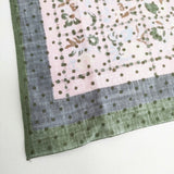 45R/45rpm もめん ドット 花柄 バンダナ スカーフ ピンク グリーン レディース フォーティーファイブアールピーエム【中古】5-1108G◎