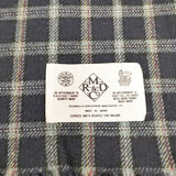 R&D.M.Co- タータンチェック 大判 ストール マフラー フリンジ ブランケット ネイビー レディース オールドマンズテーラー【中古】5-1027T◎