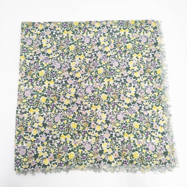 R&D.M.Co- pansy print パンジープリント ショール ストール グリーン イエロー レディース オールドマンズテーラー【中古】5-0828M◎