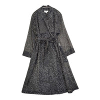 HYKE 新品 CONTOUR LINE TRENCH COAT サイズ1 定価85800円 17441 トレンチコート 24SS ブラック ホワイト レディース ハイク【中古】5-0815M♪