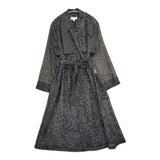 HYKE 新品 CONTOUR LINE TRENCH COAT サイズ1 定価85800円 17441 トレンチコート 24SS ブラック ホワイト レディース ハイク【中古】5-0815M♪