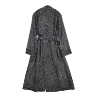 HYKE 新品 CONTOUR LINE TRENCH COAT サイズ1 定価85800円 17441 トレンチコート 24SS ブラック ホワイト レディース ハイク【中古】5-0815M♪