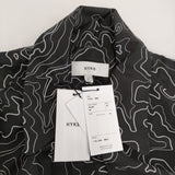 HYKE 新品 CONTOUR LINE TRENCH COAT サイズ1 定価85800円 17441 トレンチコート 24SS ブラック ホワイト レディース ハイク【中古】5-0815M♪