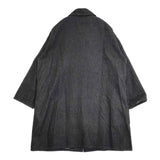 apuntob イタリア製 丸襟 XS コットンリネン コート チャコールグレー レディース アプントビー【中古】5-1126M∞