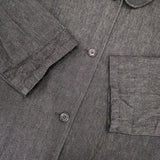 apuntob イタリア製 丸襟 XS コットンリネン コート チャコールグレー レディース アプントビー【中古】5-1126M∞