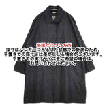 apuntob イタリア製 丸襟 XS コットンリネン コート チャコールグレー レディース アプントビー【中古】5-1126M∞