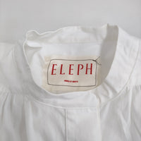 ELEPH エレフ ELC5010401 サイズS ギャザー ワイド プルオーバー チュニック ホワイト レディース【中古】5-0819S♪
