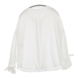 C'est ChiC'a ポリエステル プルオーバー シアー ブラウス シャツ ホワイト レディース セシカ【中古】5-1204M∞