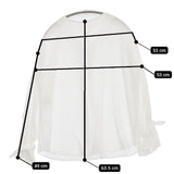 C'est ChiC'a ポリエステル プルオーバー シアー ブラウス シャツ ホワイト レディース セシカ【中古】5-1204M∞