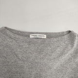 TRAVAIL MANUEL 251005 ボートネック 五分袖 Ｔシャツ カットソー グレー レディース トラバイユマニュアル【中古】6-0221S∞