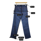 DMG ニットデニムペインターパンツ 定価17600円 13-721Z ジーンズ デニムパンツ ブルー レディース ディーエムジー/ドミンゴ【中古】5-1204G∞