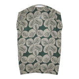 mina perhonen ts6439 good luck サイズ38 ジレ ロング ベスト グリーン ホワイト レディース ミナペルホネン【中古】5-1031M♪