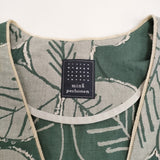 mina perhonen ts6439 good luck サイズ38 ジレ ロング ベスト グリーン ホワイト レディース ミナペルホネン【中古】5-1031M♪