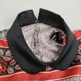 tricot COMME des GARCONS パネルフラワーチロリアン丸襟ワンピース AD2016 レッド ブラック レディース トリココムデギャルソン【中古】5-0815S♪
