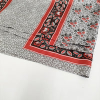 tricot COMME des GARCONS パネルフラワーチロリアン丸襟ワンピース AD2016 レッド ブラック レディース トリココムデギャルソン【中古】5-0815S♪