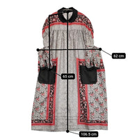 tricot COMME des GARCONS パネルフラワーチロリアン丸襟ワンピース AD2016 レッド ブラック レディース トリココムデギャルソン【中古】5-0815S♪