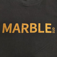 marble sud 01BS003108 ロゴ フロッキープリント 半袖Ｔシャツ カットソー ブラック レディース マーブルシュッド【中古】5-0819S♪