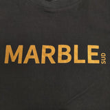 marble sud 01BS003108 ロゴ フロッキープリント 半袖Ｔシャツ カットソー ブラック レディース マーブルシュッド【中古】5-0819S♪