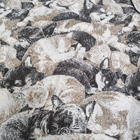 marble sud SIESTA 犬 猫 シエスタプリント コットンレーヨン ワンピース ホワイト ブラック レディース マーブルシュッド【中古】5-0819S♪
