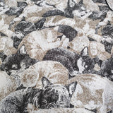 marble sud SIESTA 犬 猫 シエスタプリント コットンレーヨン ワンピース ホワイト ブラック レディース マーブルシュッド【中古】5-0819S♪