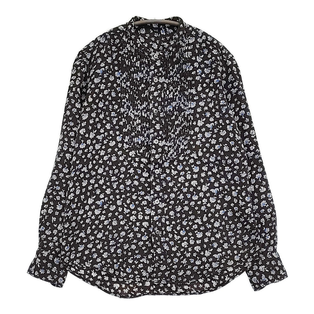 マルタ45R ギマニットのフラワープリント四角Tシャツ（インディゴ） 45R ギマニットのフラワープリント四角Tシャツ（インディゴ
