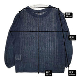 45R/45rpm ギマニットのレースＴシャツ（インディゴ） 定価31900円 セーター ニット ネイビー レディース フォーティーファイブアールピーエム【中古】6-0221M∞