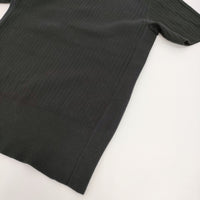 JOSEPH コットンリブニット スカート サイズM セットアップ ブラック レディース ジョセフ【中古】5-0822S♪